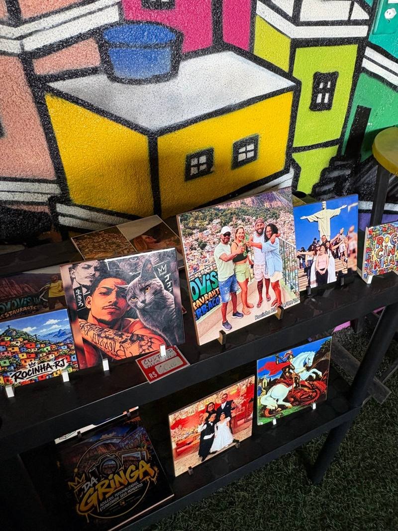Azulejos com fotos de clientes